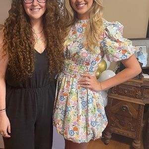 &Merci floral bubble hem dress